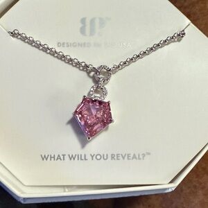 BP Pink Rose Quartz CZ Necklace
